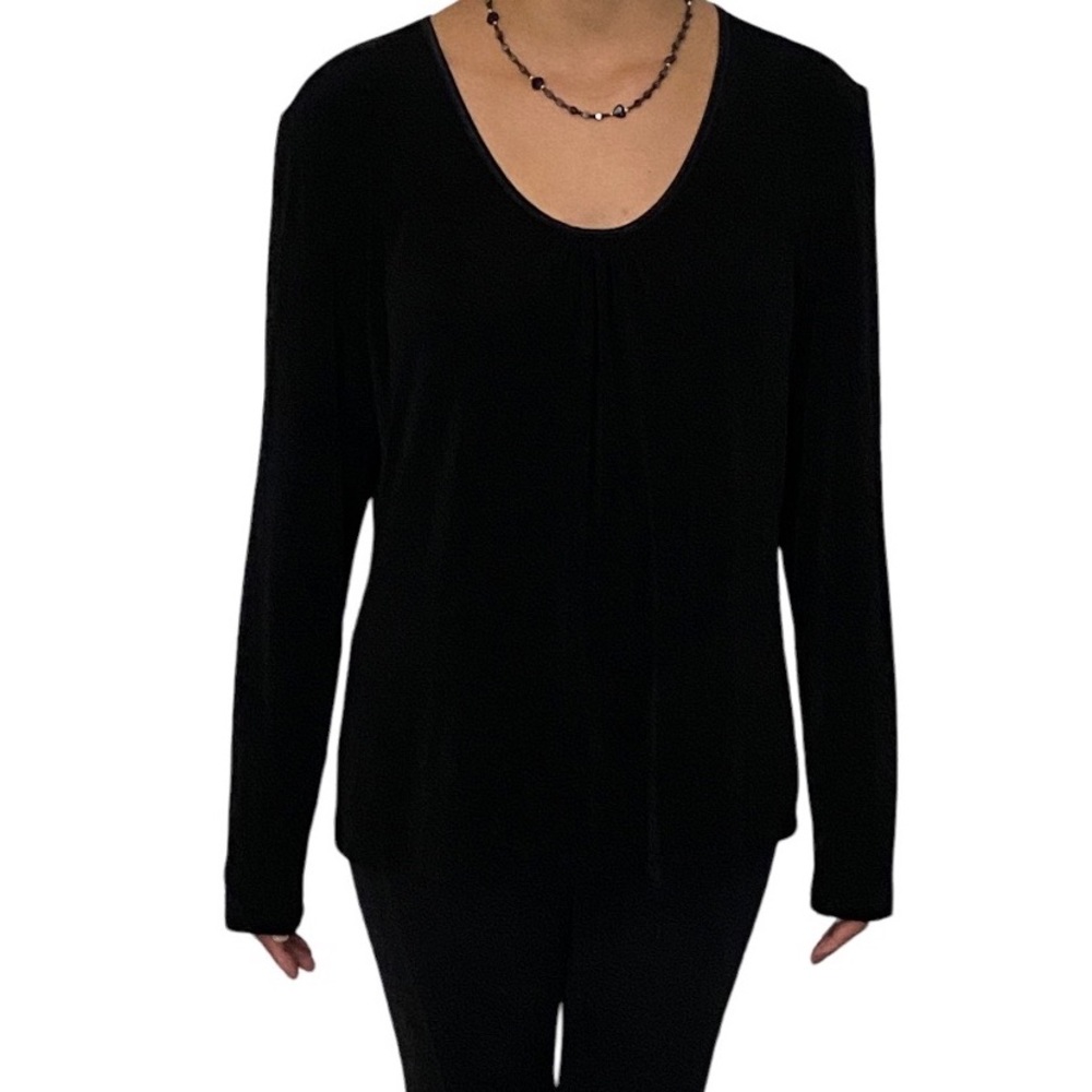 Chicos Travelers Long Sleeve V Neck Top